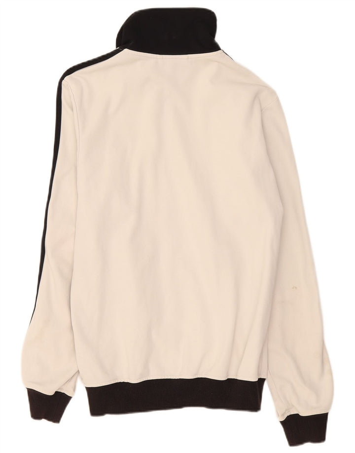 Adidas Mens Tracksuit Top Jacket UK 10 Small White Polyester