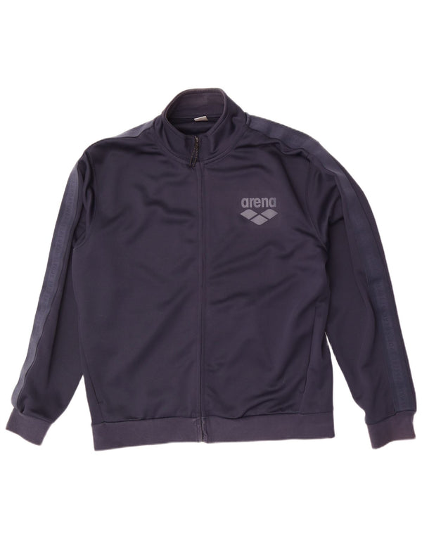 Arena Mens Tracksuit Top Jacket XL Navy Blue Polyester