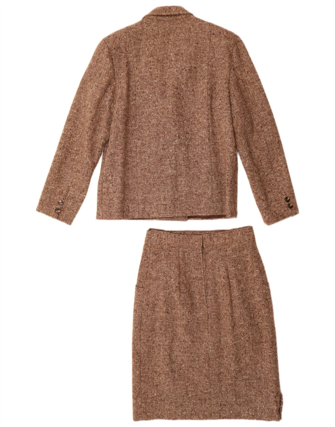 Vintage Womens 2 Piece Skirt Set Medium W24 Brown Flecked