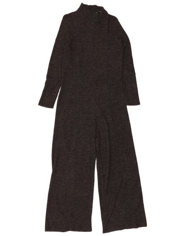 Zara Womens 3/4 Sleeve Jumpsuit UK 8 Small Grey