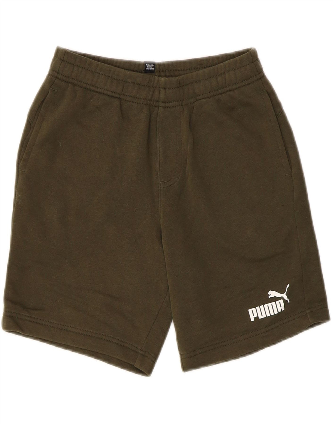PUMA Boys Sport Shorts 11-12 Years Khaki Vintage Puma and Second-Hand Puma from Messina Hembry 
