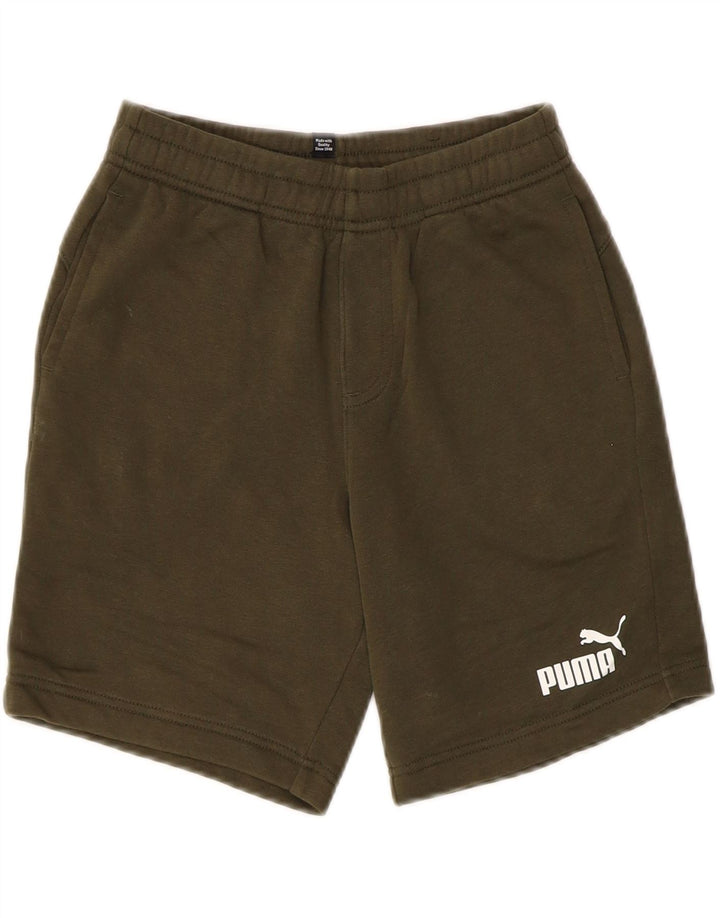 PUMA Boys Sport Shorts 11-12 Years Khaki Vintage Puma and Second-Hand Puma from Messina Hembry 