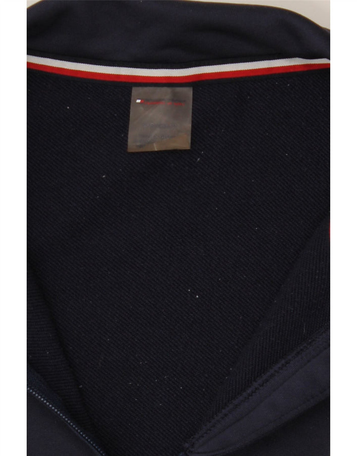 TOMMY HILFIGER Mens Tracksuit Top Jacket Small Navy Blue Colourblock