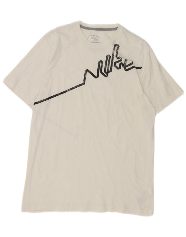 Nike Mens Standard Fit Graphic T-Shirt Top XL White Cotton