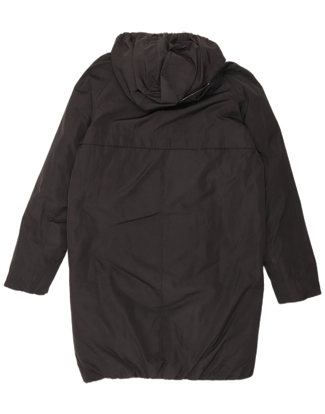 MANGO Womens Hooded Padded Coat UK 14 Medium Black Polyester