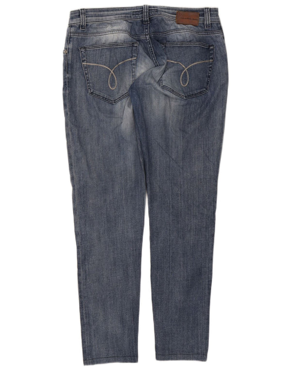 Calvin Klein Womens Skinny Jeans W33 L30 Blue Cotton