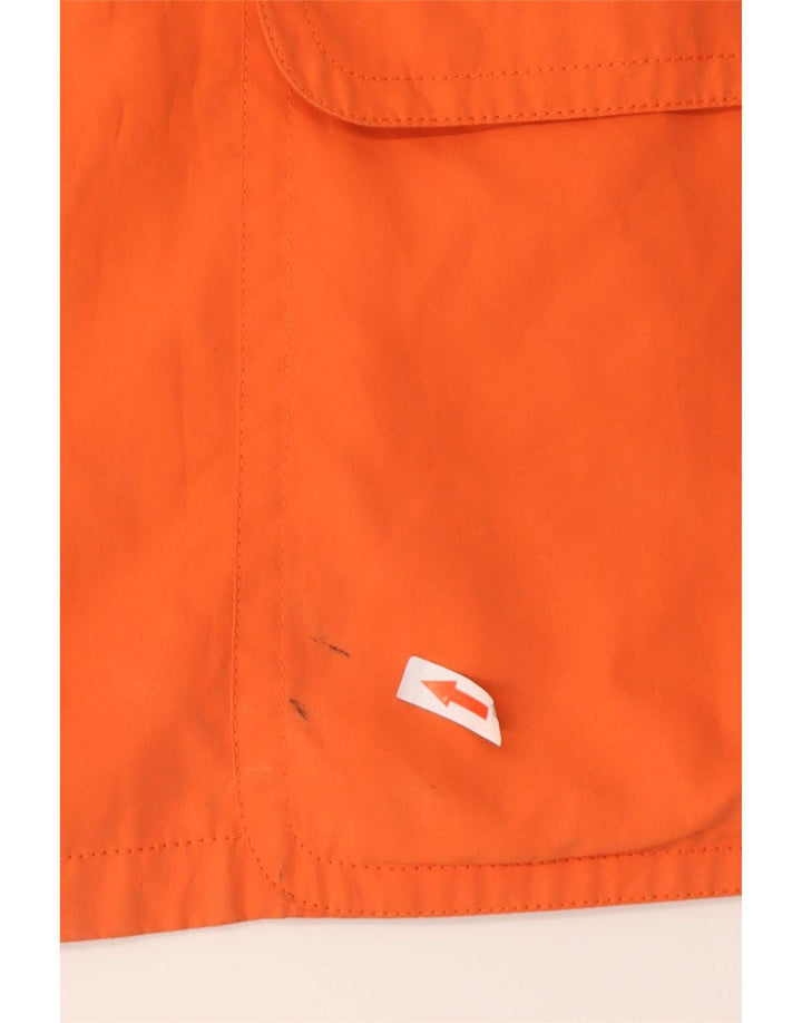 Iceberg Womens Graphic Oversized Overcoat IT 42 Medium Orange Cotton