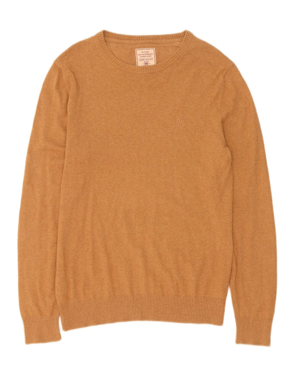 Fat Face Mens Boat Neck Jumper Sweater Medium Beige Cotton