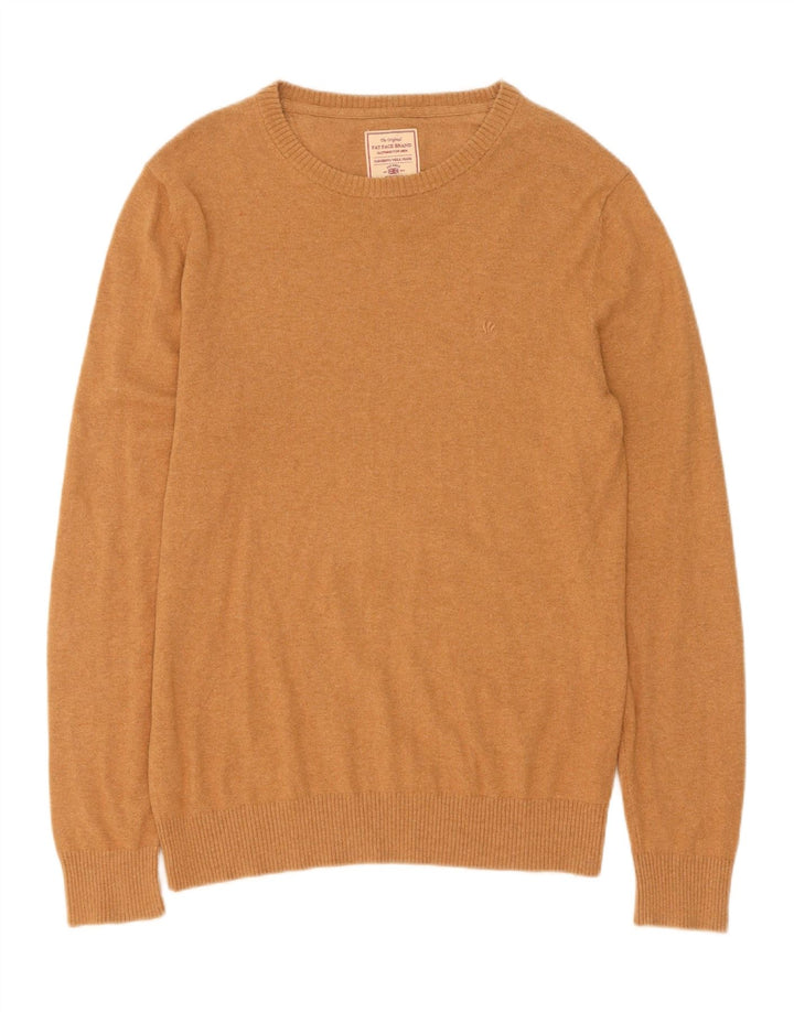 Fat Face Mens Boat Neck Jumper Sweater Medium Beige Cotton