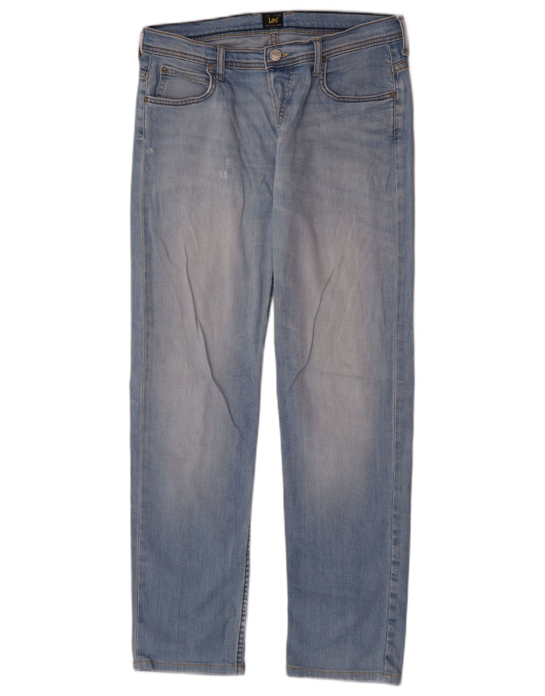Lee Womens Distressed Straight Jeans W30 L30 Blue