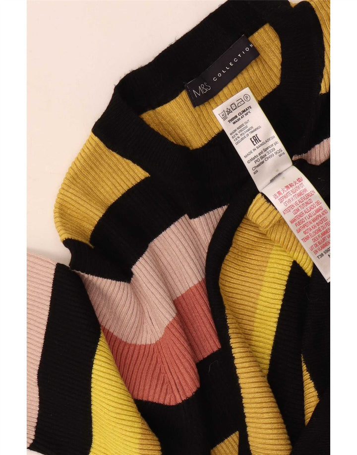 Marks & Spencer Womens Blouse Top UK 12 Medium Multicoloured Striped