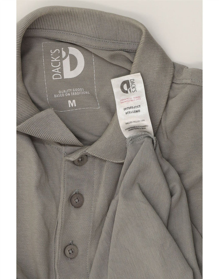 DACK'S Mens Polo Shirt Medium Grey Cotton