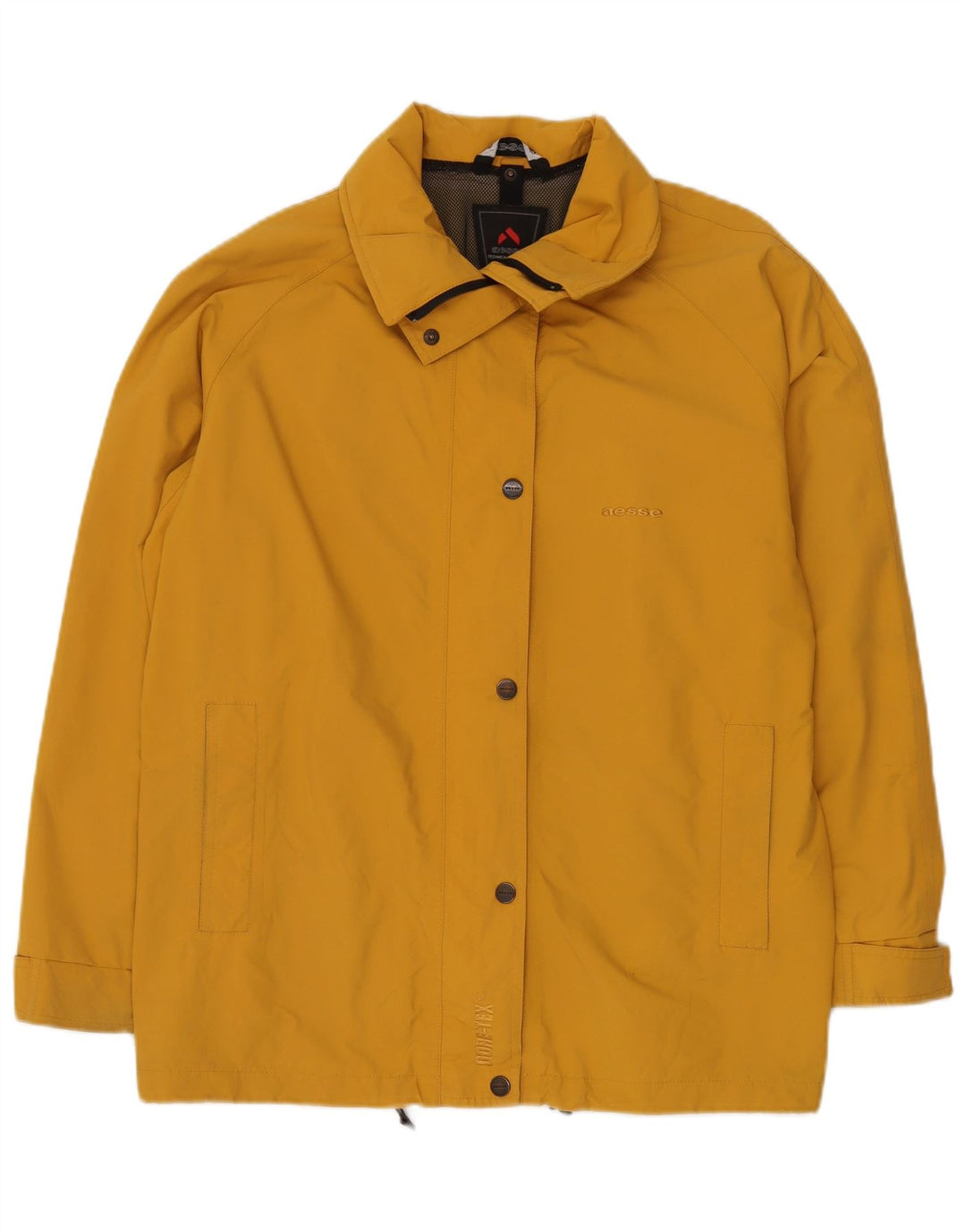 AESSE Womens Oversized Rain Jacket IT 46 Large Yellow Nylon
