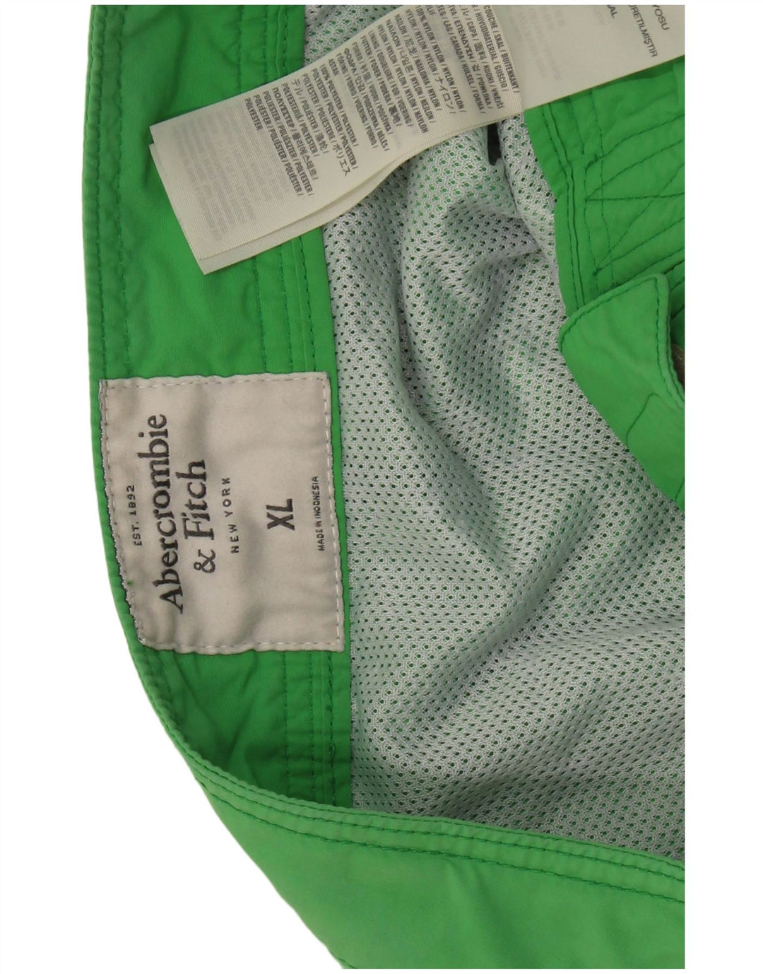 ABERCROMBIE & FITCH Mens Swimming Shorts XL Green Nylon