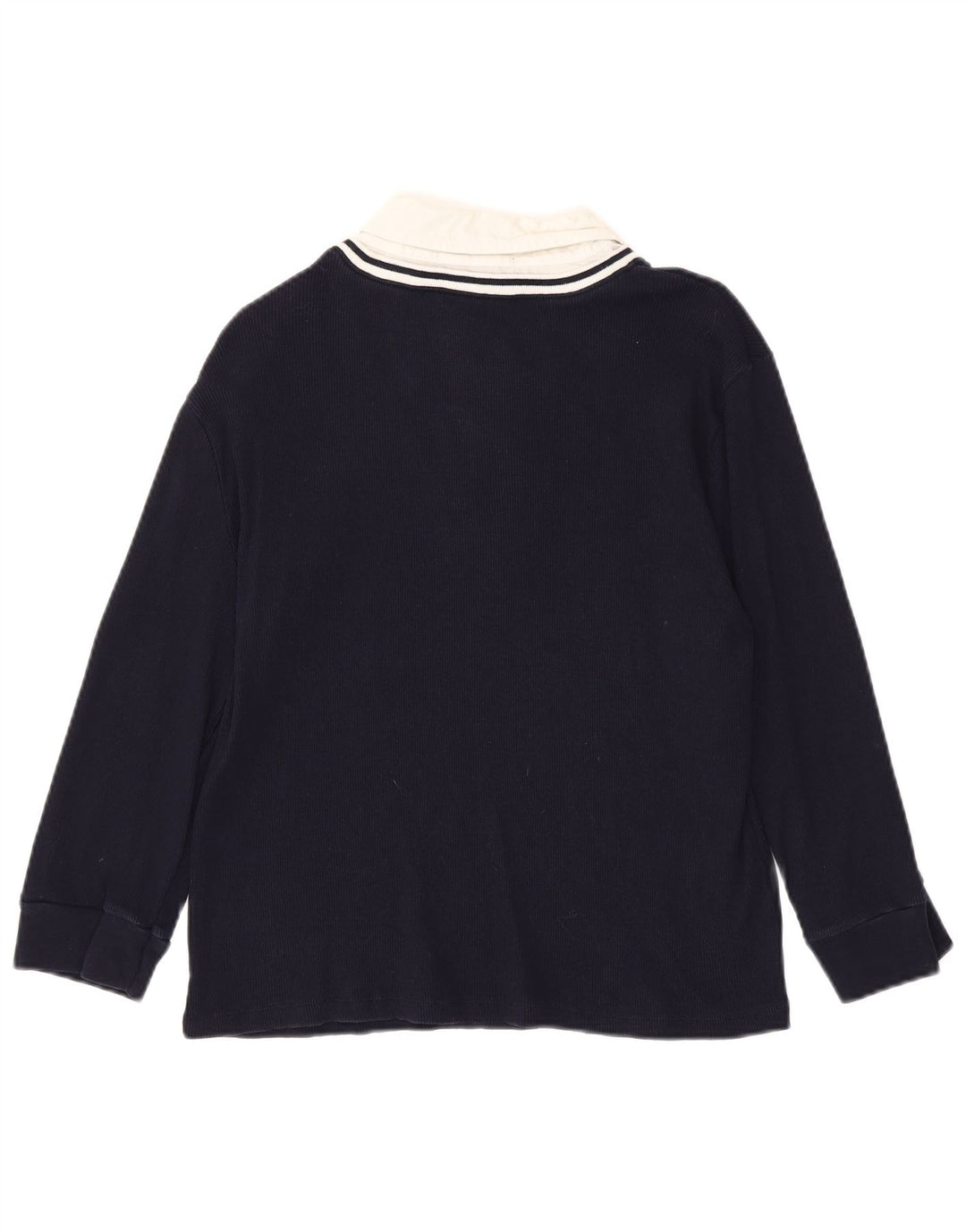 RALPH LAUREN Womens Top 3/4 Sleeve UK 18 XL Navy Blue Colourblock Cotton