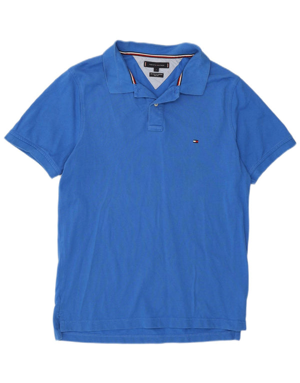 Tommy Hilfiger Mens Slim Fit Polo Shirt Large Blue Cotton
