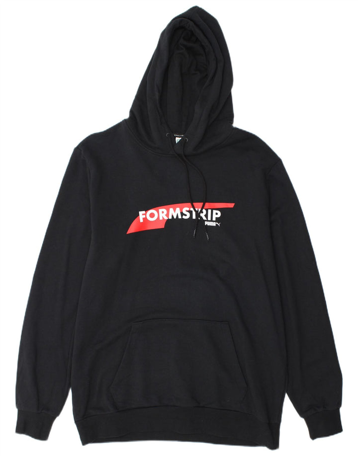 PUMA Mens Graphic Hoodie Jumper Large Black
