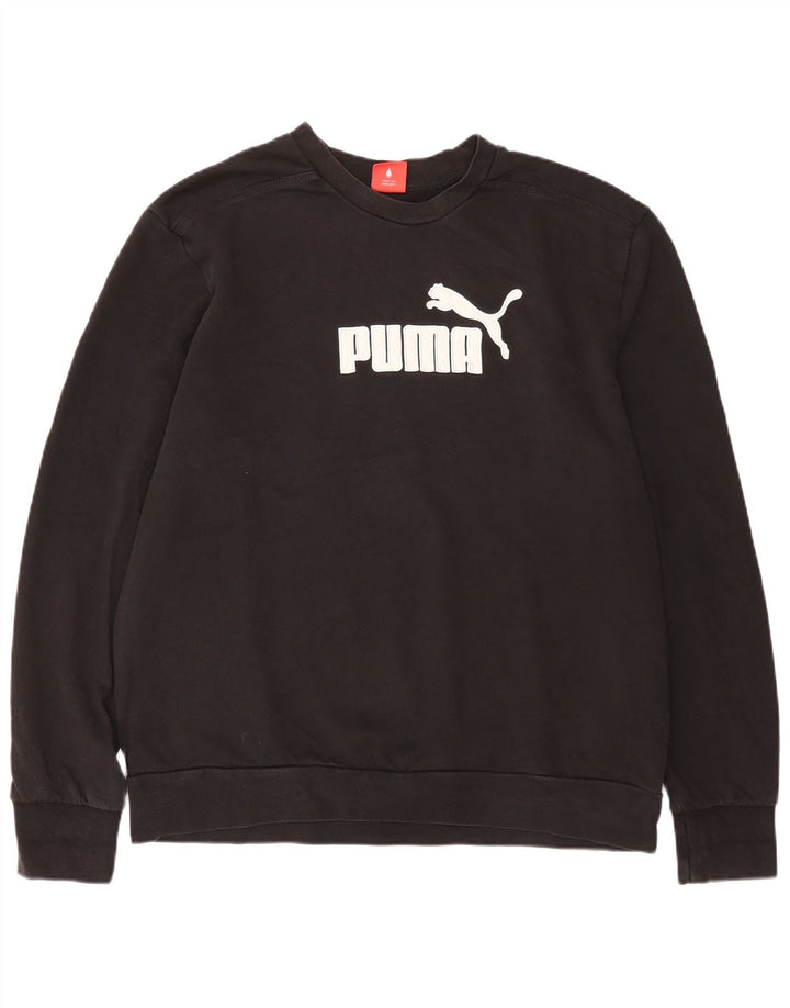 Puma Mens Graphic Sweatshirt Jumper 2XL Black Cotton
