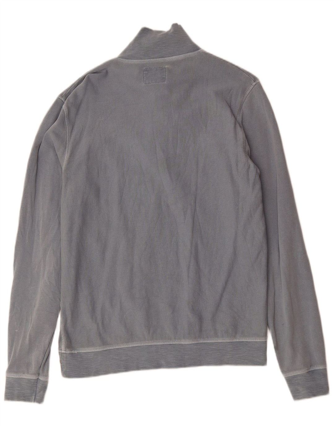 MARLBORO CLASSICS Mens Button Neck Sweatshirt Jumper Large Grey Cotton