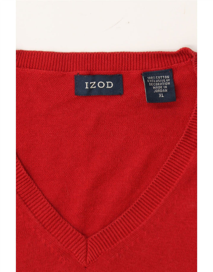 IZOD Mens Vest Tank Top XL Red Cotton Vintage Izod and Second-Hand Izod from Messina Hembry 
