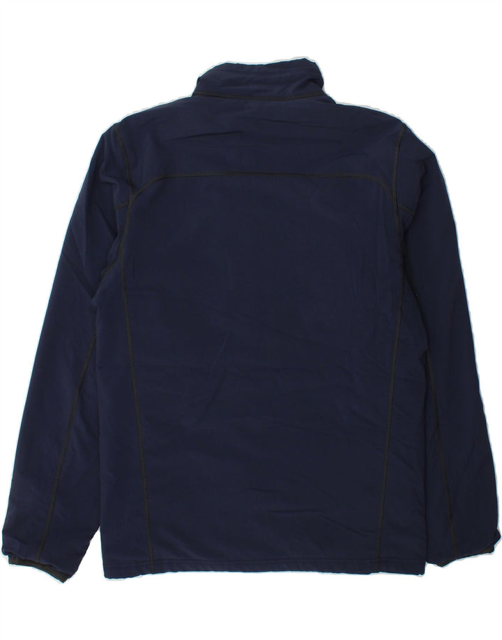 EDDIE BAUER Mens Windbreaker Jacket UK 36 Small Navy Blue Polyester Vintage Eddie Bauer and Second-Hand Eddie Bauer from Messina Hembry 