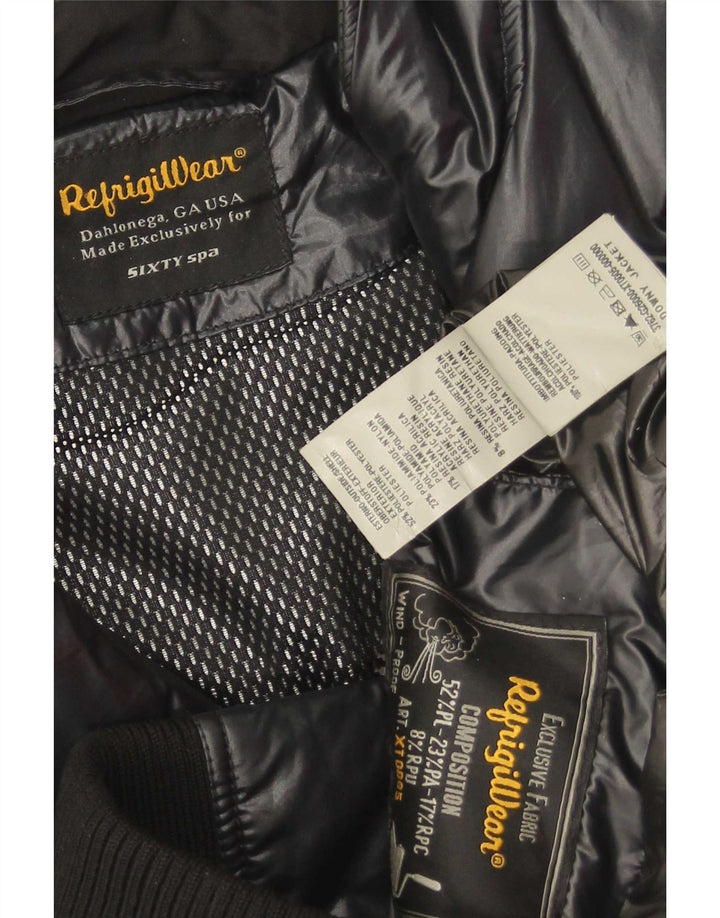 Refrigiwear Mens Padded Jacket UK 40 Large Black Polyester
