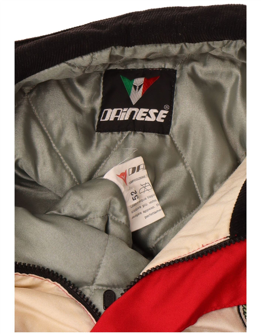 Dainese Mens Graphic Racer Jacket EU 52 Large Red Colourblock Polyamide
