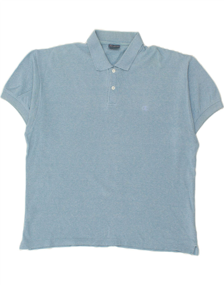 CHAMPION Mens Polo Shirt Large Blue Cotton Vintage Champion and Second-Hand Champion from Messina Hembry 