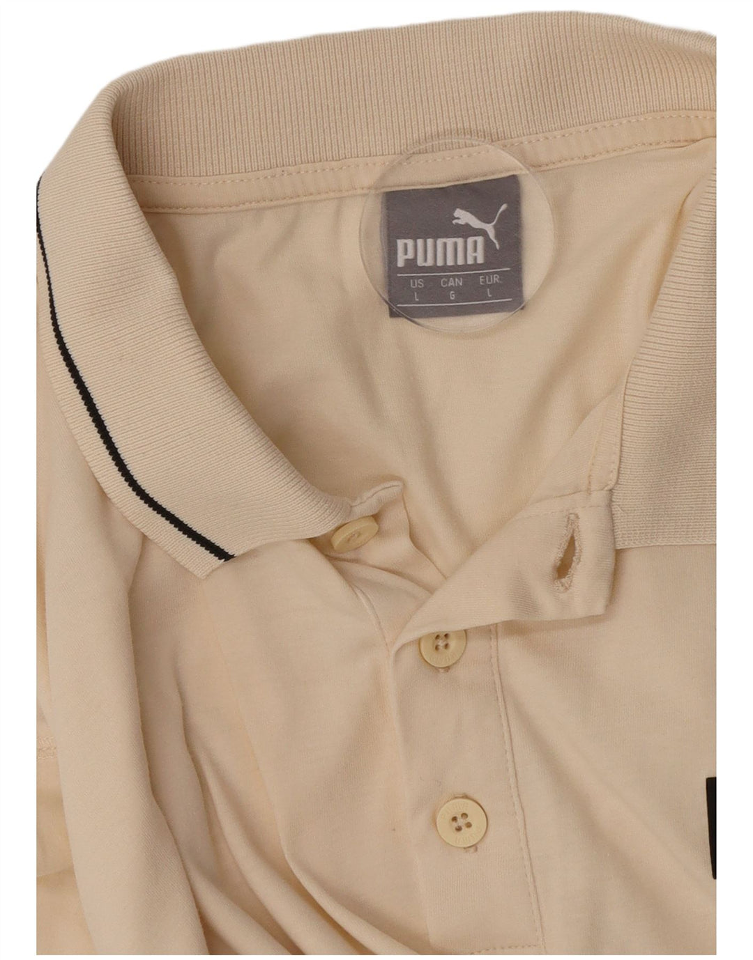 Puma Mens Polo Shirt Large Beige