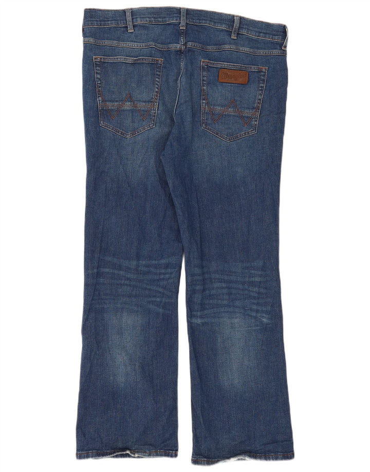 WRANGLER Mens Bootcut Jeans W38 L30 Blue Cotton