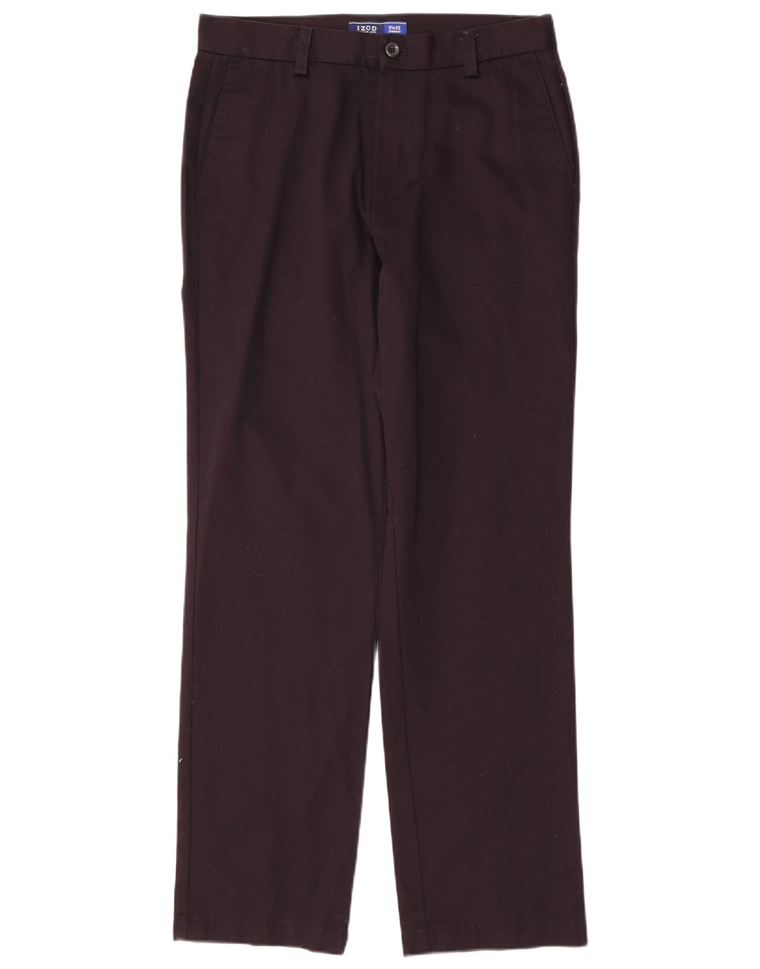 IZOD Mens Straight Chino Trousers W31 L32  Navy Blue Cotton