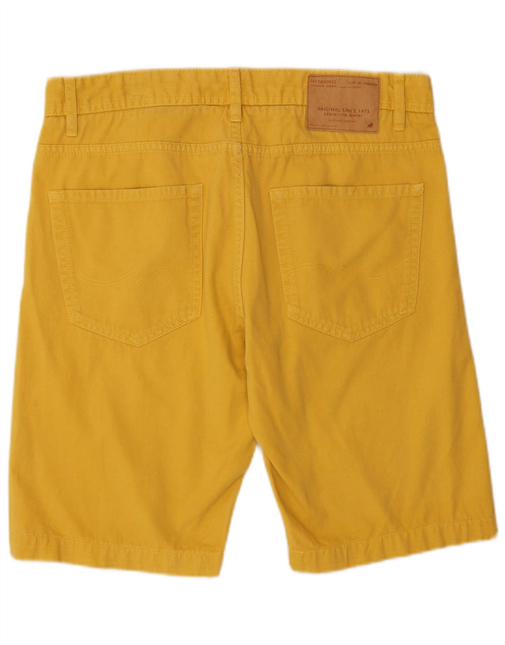 Jack & Jones Mens Casual Shorts Medium W32  Yellow Cotton
