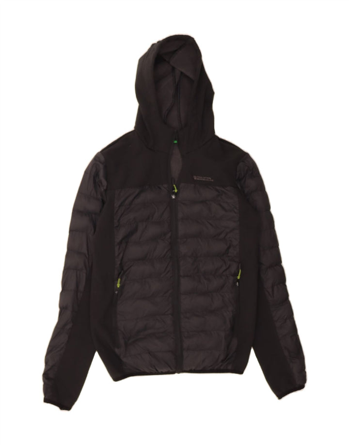MOUNTAIN WAREHOUSE Boys Hooded Padded Jacket 12-13 Years Black Polyester Vintage Mountain Warehouse and Second-Hand Mountain Warehouse from Messina Hembry 