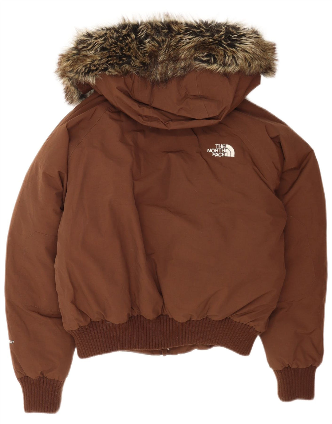 The North Face Womens Oversized Hooded Padded Jacket UK 10 Small Brown