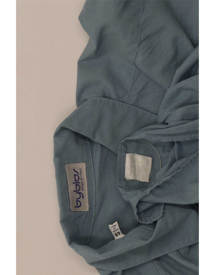 Byblos Mens Shirt Size 48 2XL Blue Cotton