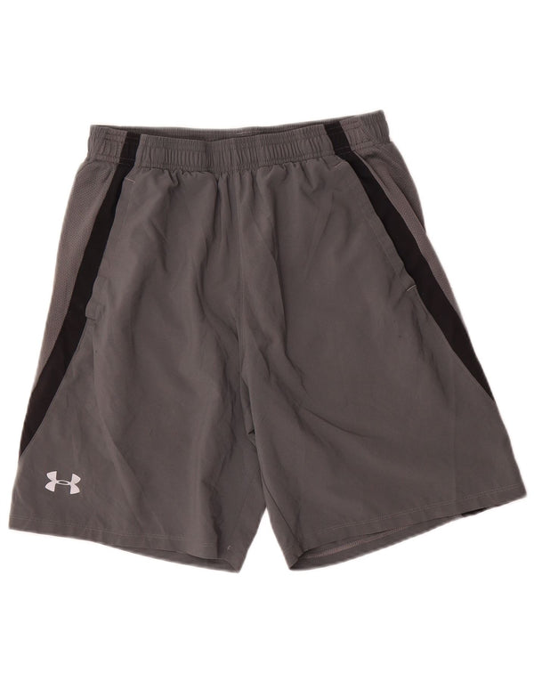 Under Armour Mens Heat Gear Sport Shorts Medium Grey Colourblock