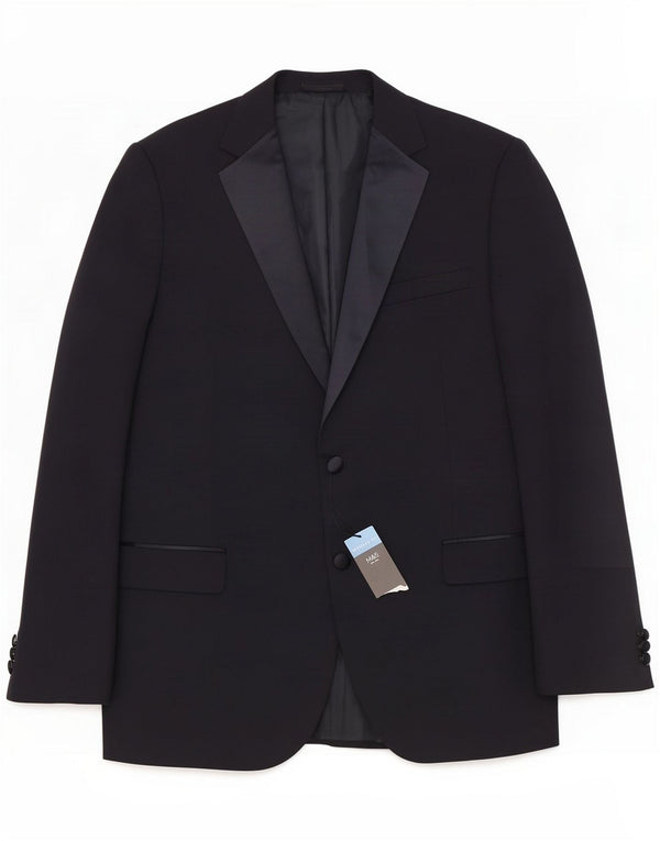 Marks & Spencer Mens Long 2 Button Blazer Jacket UK 42 XL Navy Blue