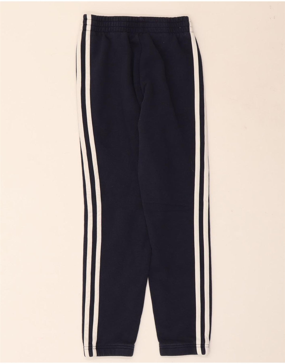ADIDAS Boys Tracksuit Trousers Joggers 9-10 Years Navy Blue Cotton