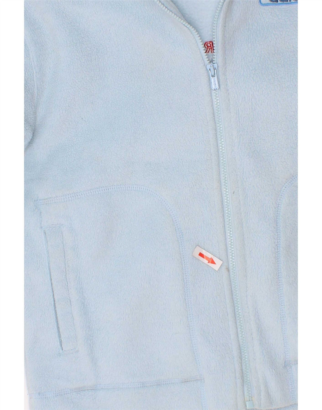 Adidas Boys Graphic Fleece Jacket 7-8 Years Blue Colourblock Polyester