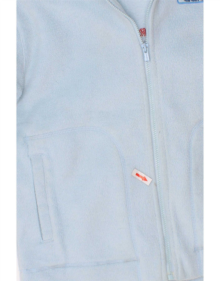 Adidas Boys Graphic Fleece Jacket 7-8 Years Blue Colourblock Polyester