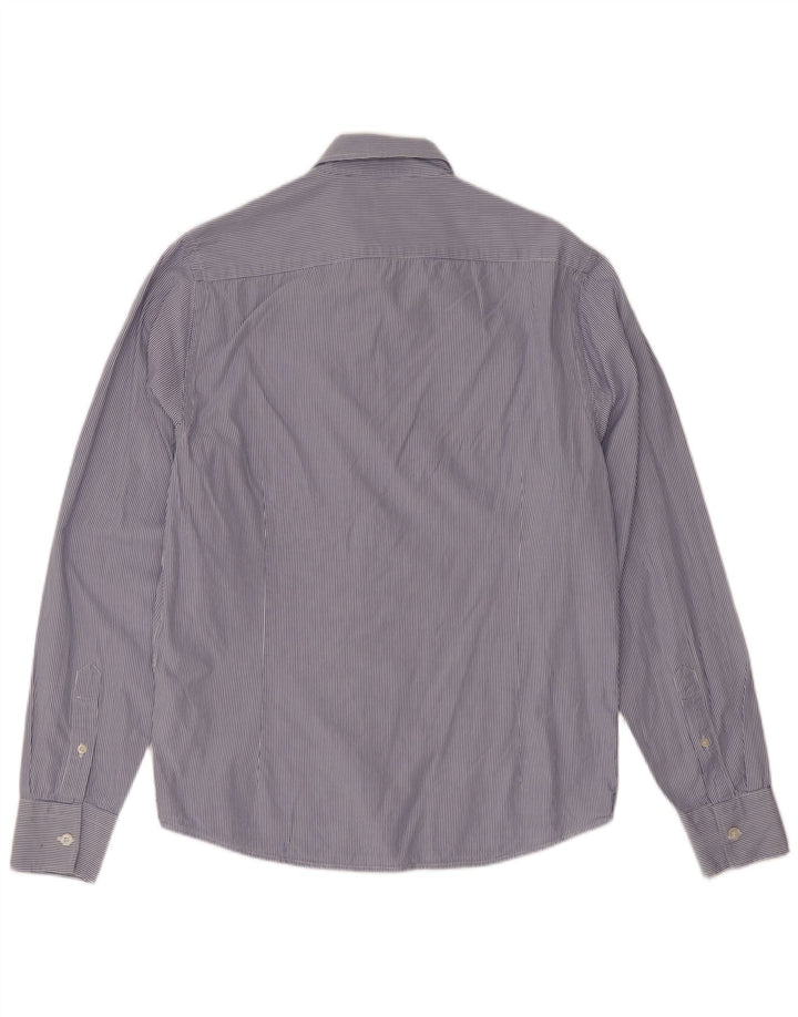 Rifle Mens Shirt Medium Blue Pinstripe Cotton