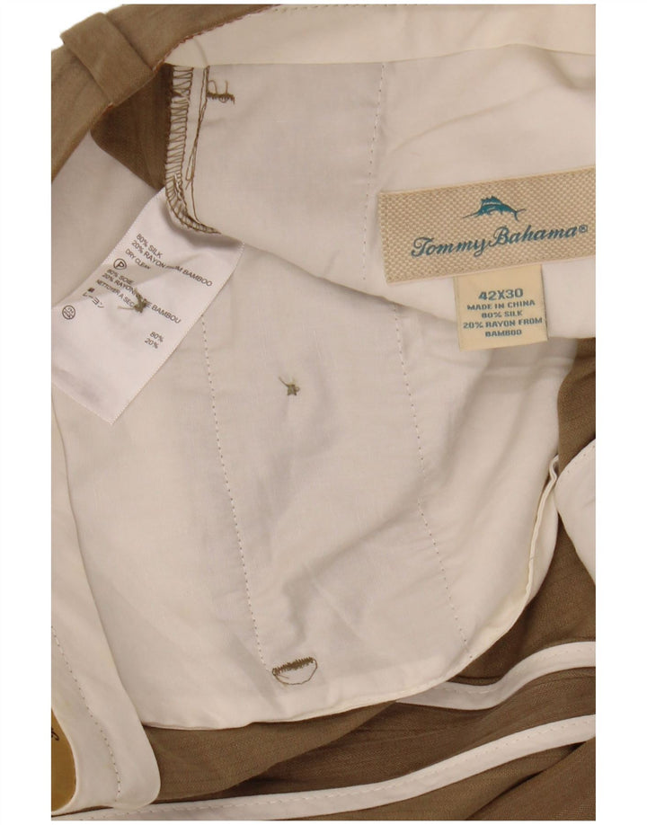 TOMMY BAHAMA Mens Pegged Chino Trousers W42 L30 Beige Silk
