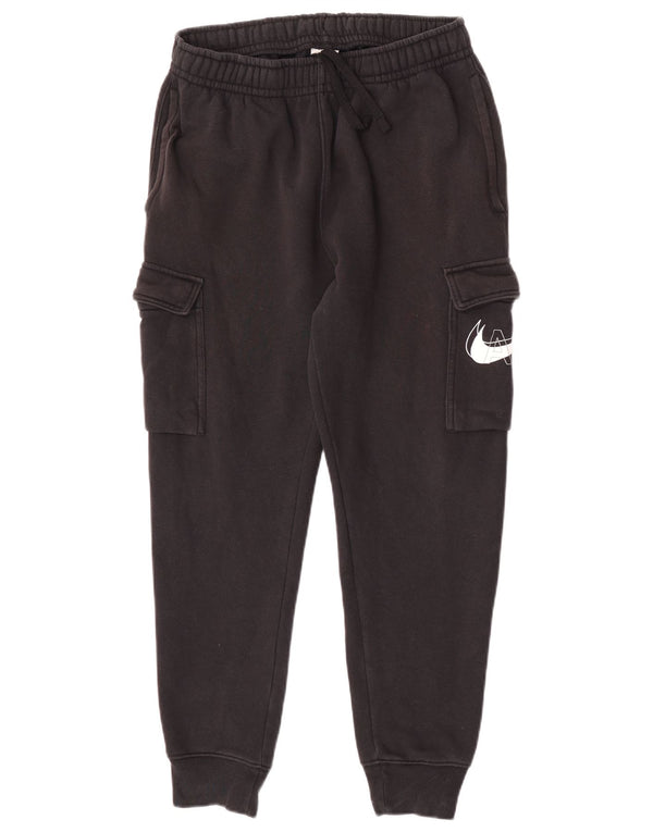 Nike Mens Graphic Cargo Tracksuit Trousers Joggers Small Black Cotton
