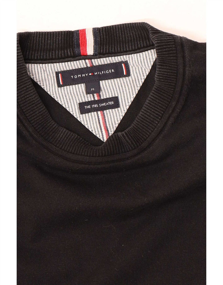 Tommy Hilfiger Mens Crew Neck Jumper Sweater Medium Black