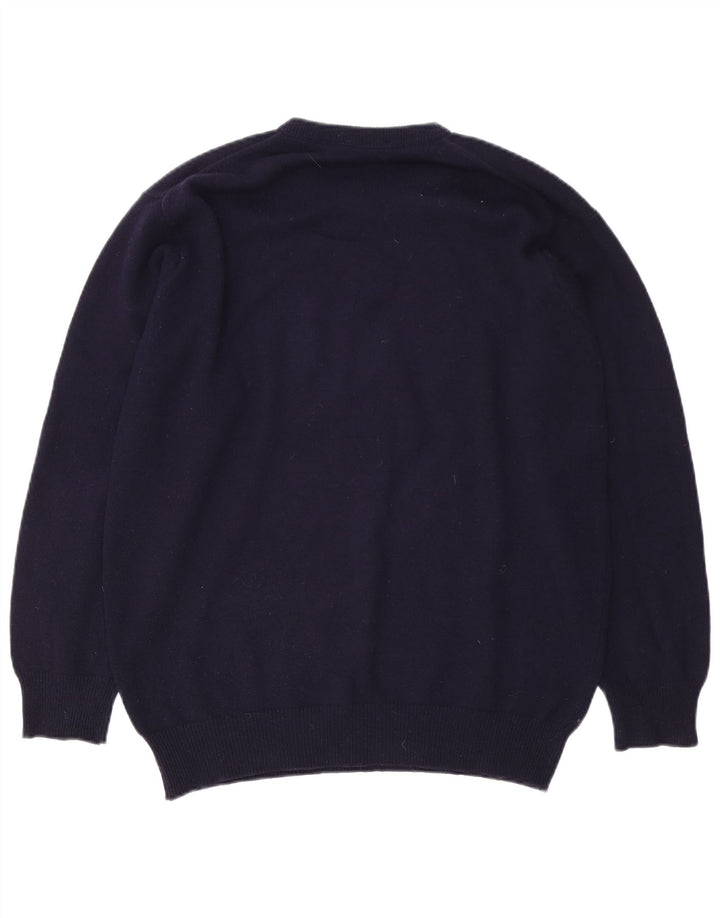 Lyle & Scott Mens Crew Neck Jumper Sweater Medium Navy Blue