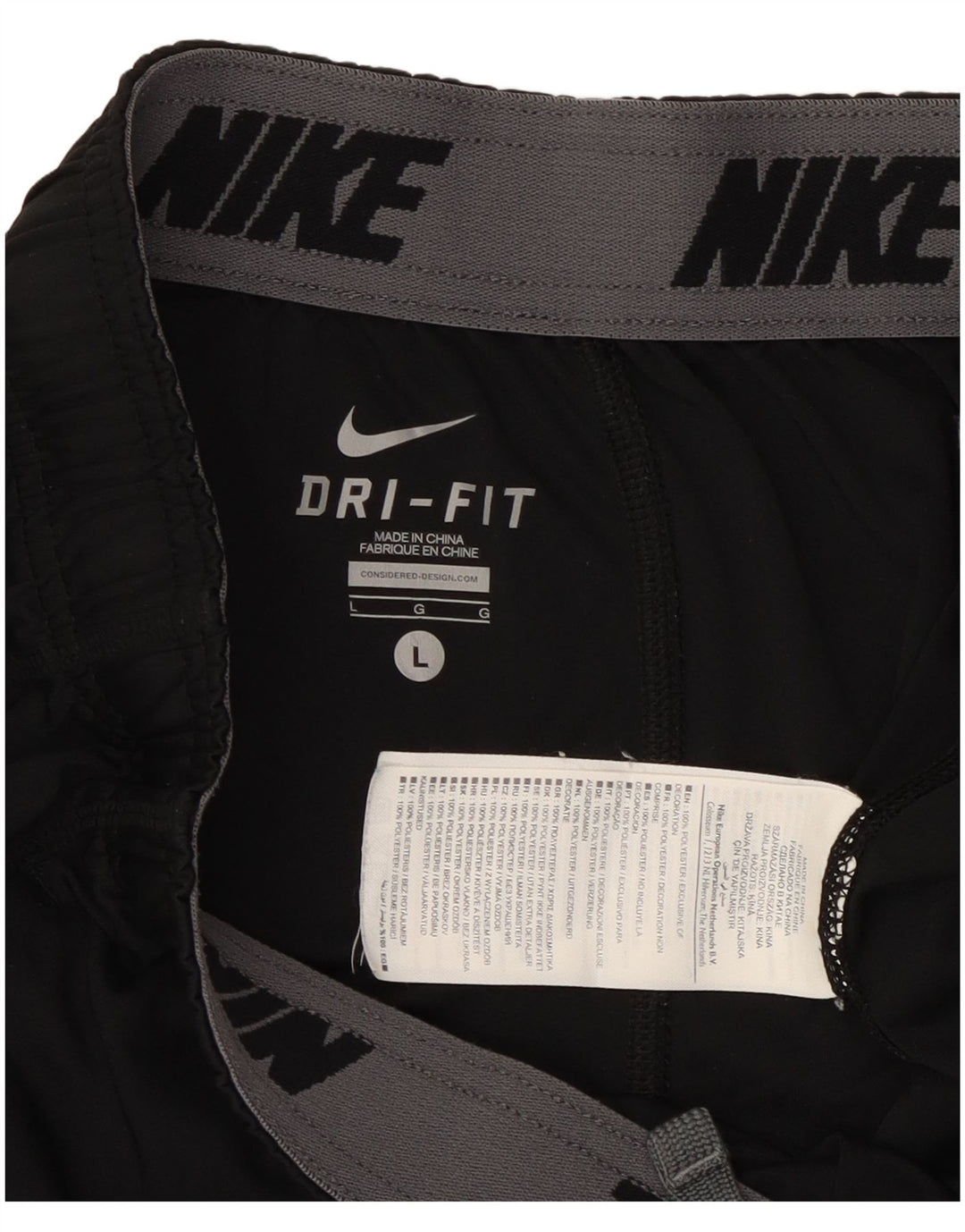 Nike Mens Dri Fit Sport Shorts Large Black Polyester