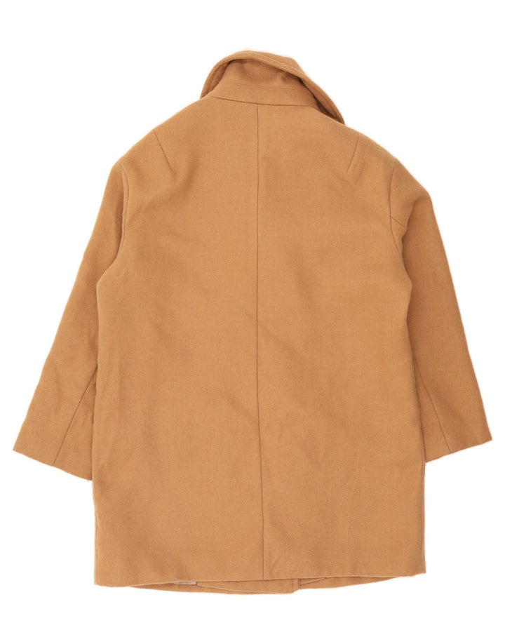 OASIS Womens Double Breasted Coat UK 14 Medium Beige Polyester Vintage Oasis and Second-Hand Oasis from Messina Hembry 