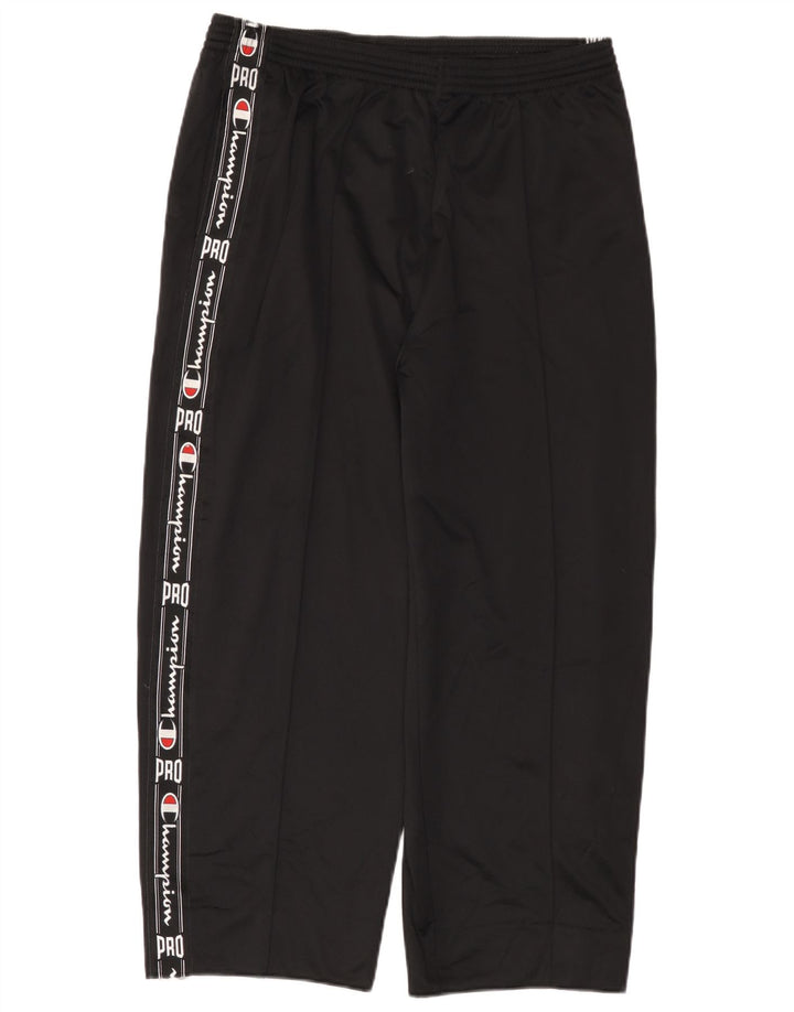 Champion Mens Graphic Crop Tracksuit Trousers 2XL  Black Polyester