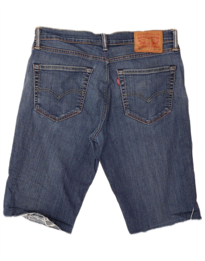 LEVI'S Mens 511 Denim Shorts W32 Medium Blue Cotton
