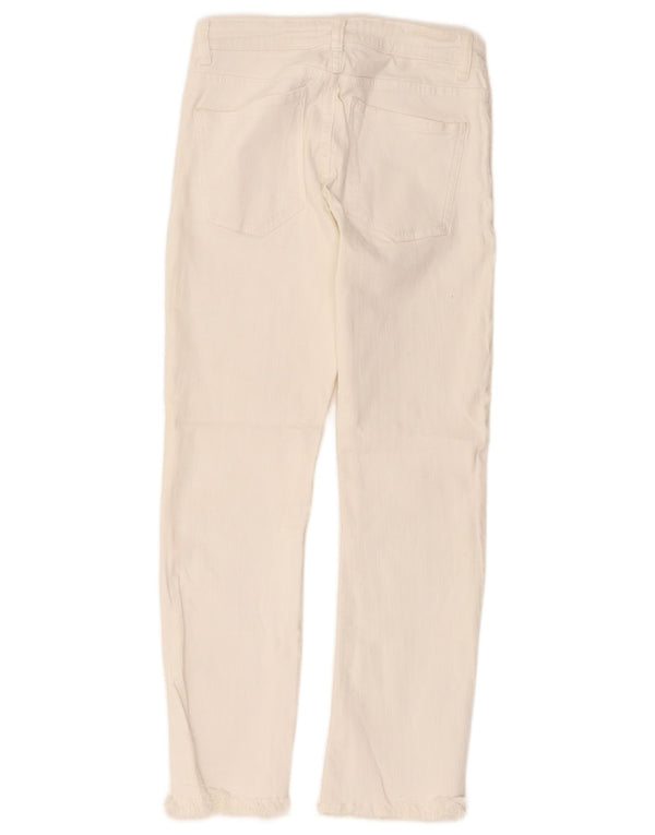 Zara Womens Flared Jeans EU 36 XS W26 L26 White Cotton